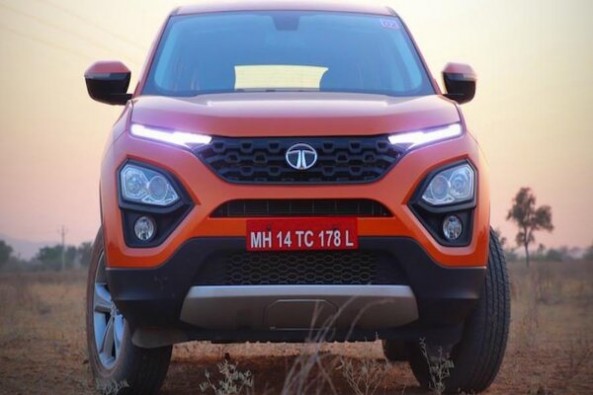 Copper Color Tata Harrier Front Profile