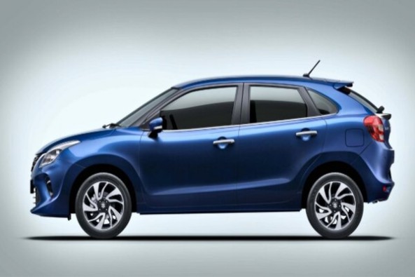 Blue Color Maruti Suzuki Baleno Side Profile