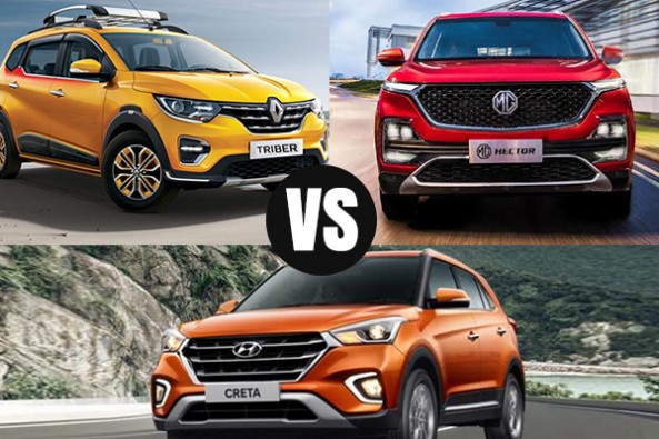 Renault Triber Vs MG Hector Vs Hyundai Creta Comparison