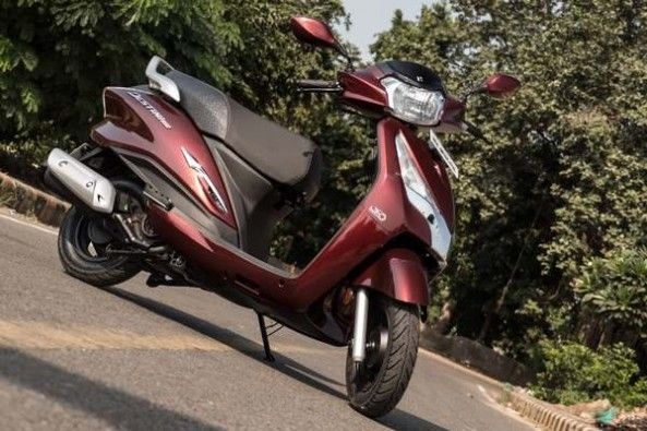 The Destini 125 VX gets chrome treatment at the front and sides