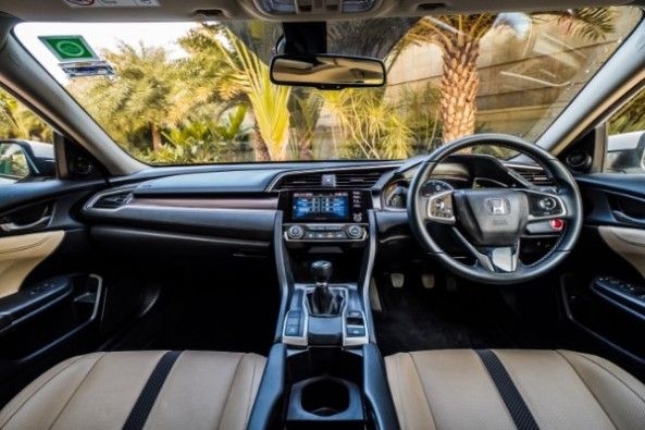 The cabin of the new Honda Civic feels premium and upmarket