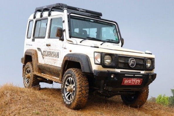White Color Force Gurkha Xtreme SUV Front Profile