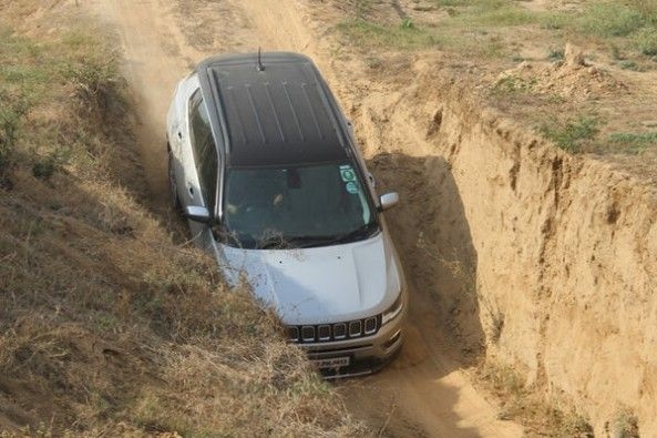 Jeep Compass Off-Roading Downward Slope