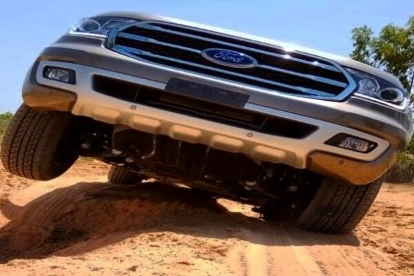 Steel Grey Ford Endeavour Off Roading