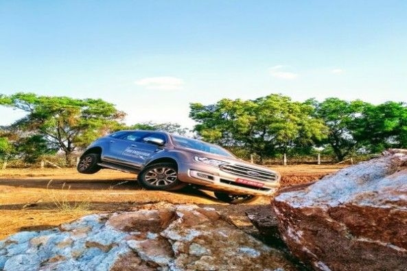 Steel Grey Ford Endeavour Off Roading