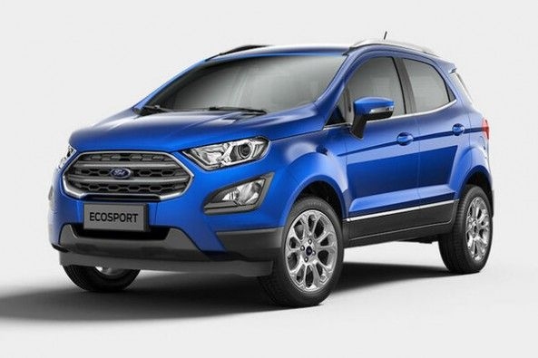 Blue Color Ford Ecosport Front Profile