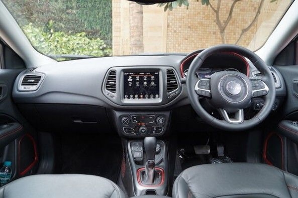 Jeep Compass TrailHawk Black Dashboard and Steering Wheel