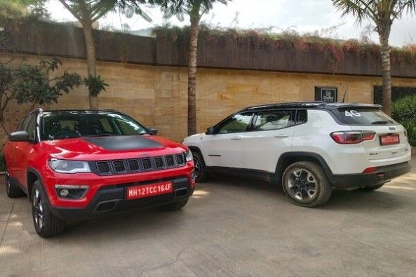Red and White Color Jeep Compass TrailHawk SUVs