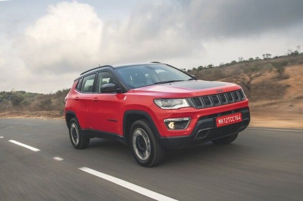 Red Color Jeep Compass TrailHawk Front Profile
