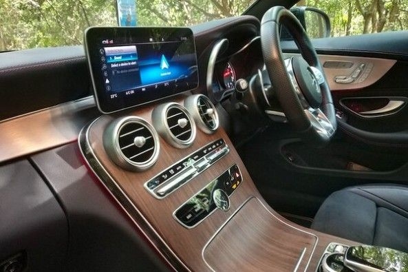 Red Color Mercedes-AMG C43 Coupe Dashboard 