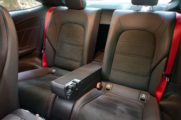 Red Color Mercedes-AMG C43 Coupe Rear Seats