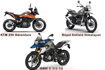 Ktm 250 Adventure Vs Bs6 Bmw G 310 Gs Vs Royal Enfield Himalayan Detailed Comparison Droom Discovery