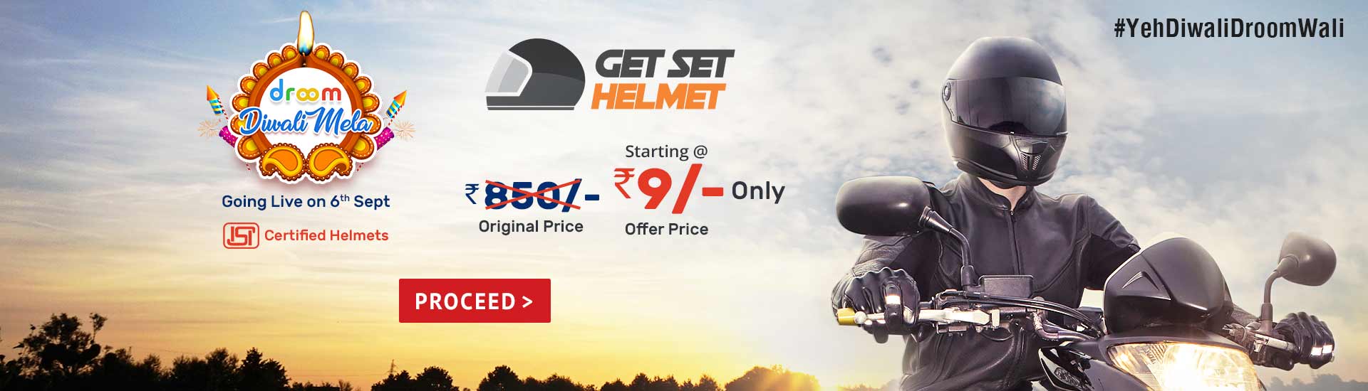 Get Set Helmet | Register Now Option | Droom