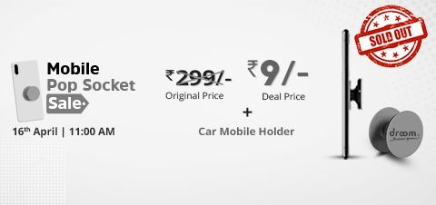Mobile Pop Socket Sale | Register Now Option | Droom