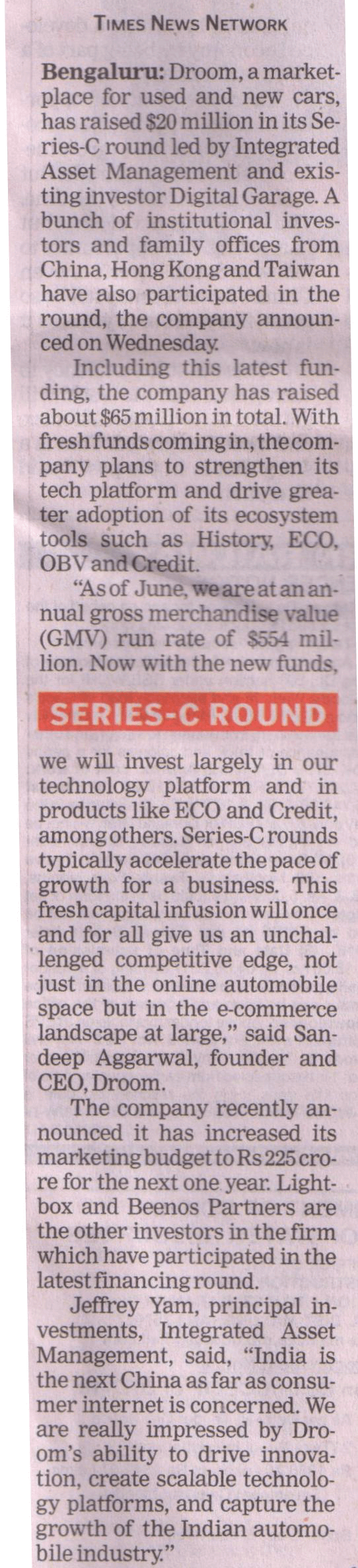 Times of India 2 | Droom in news
